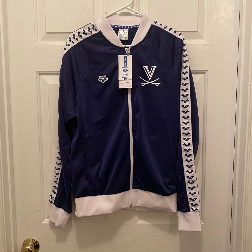 NWT Virginia UVA Cavaliers Men's Swimming Team Issued Arena Blue Jacket Large